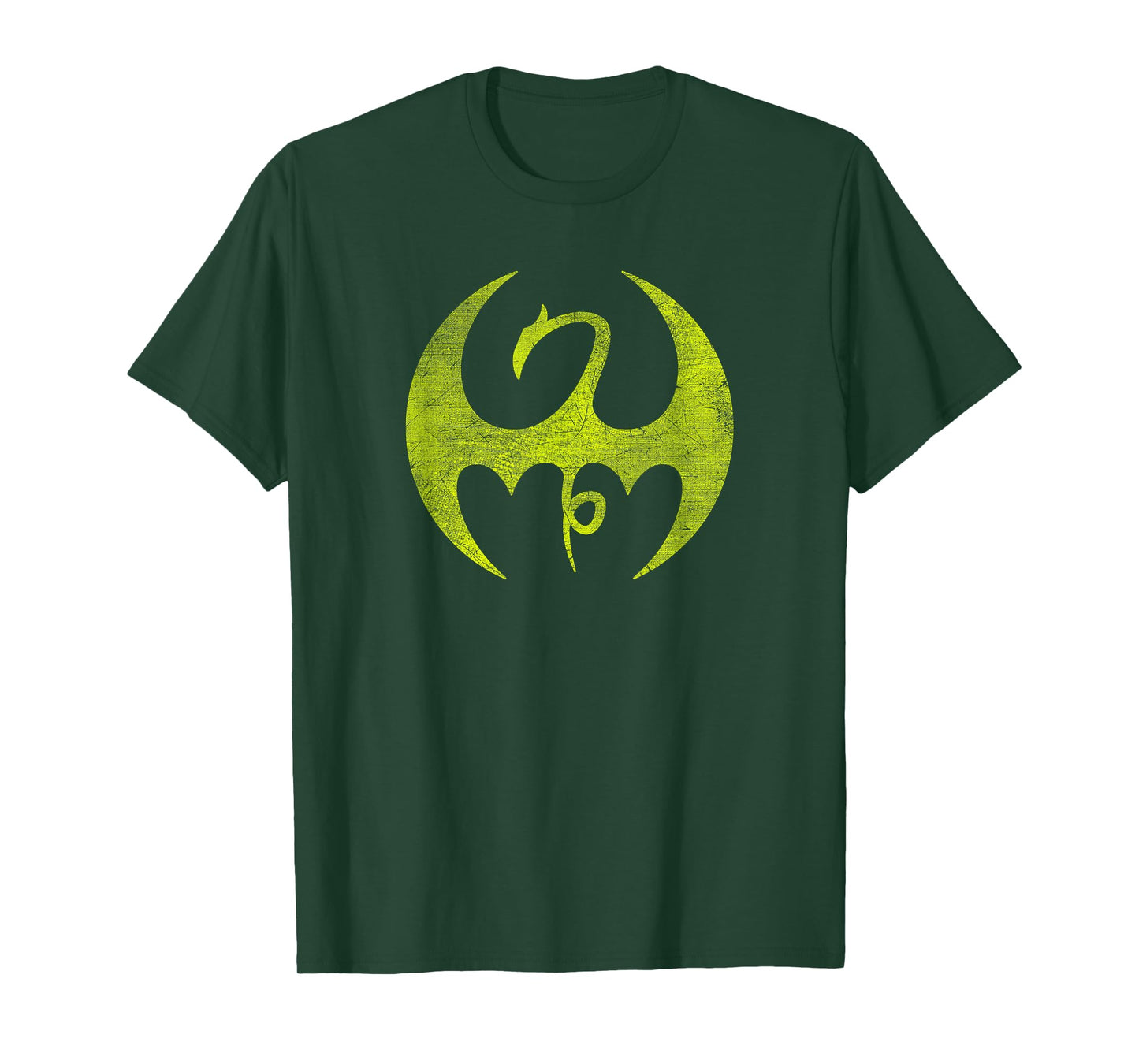 Marvel Iron Fist Distressed Dragon Logo Graphic T-Shirt