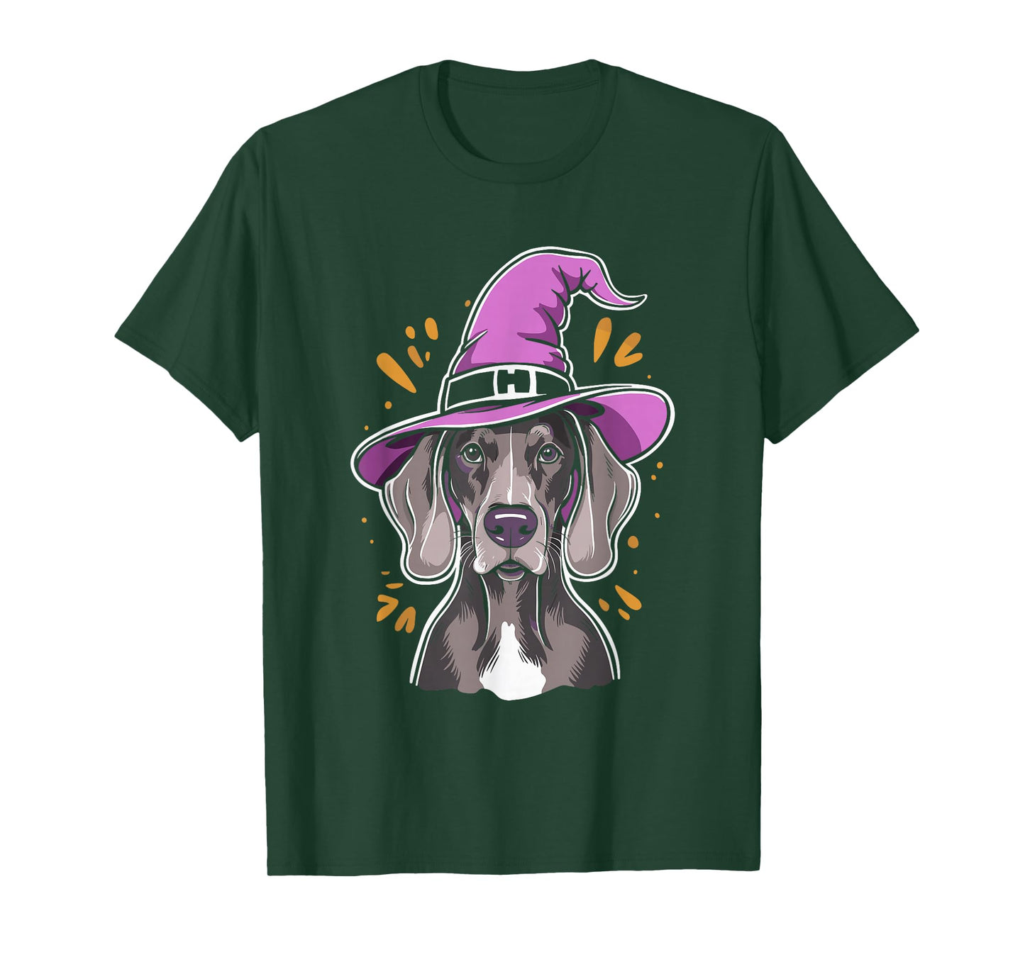 Weimaraner Witch Dog Halloween T-Shirt