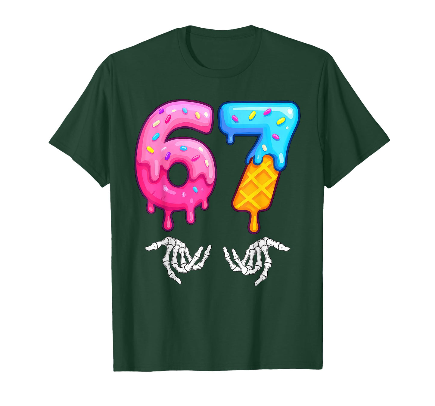 Number 67 Matching Six Seven 6 7 Meme 6-7 Halloween Costume T-Shirt