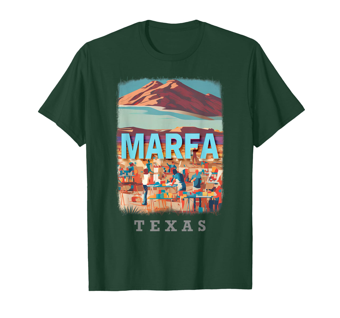 Marfa Texas TX Artistic Oasis SD179 T-Shirt