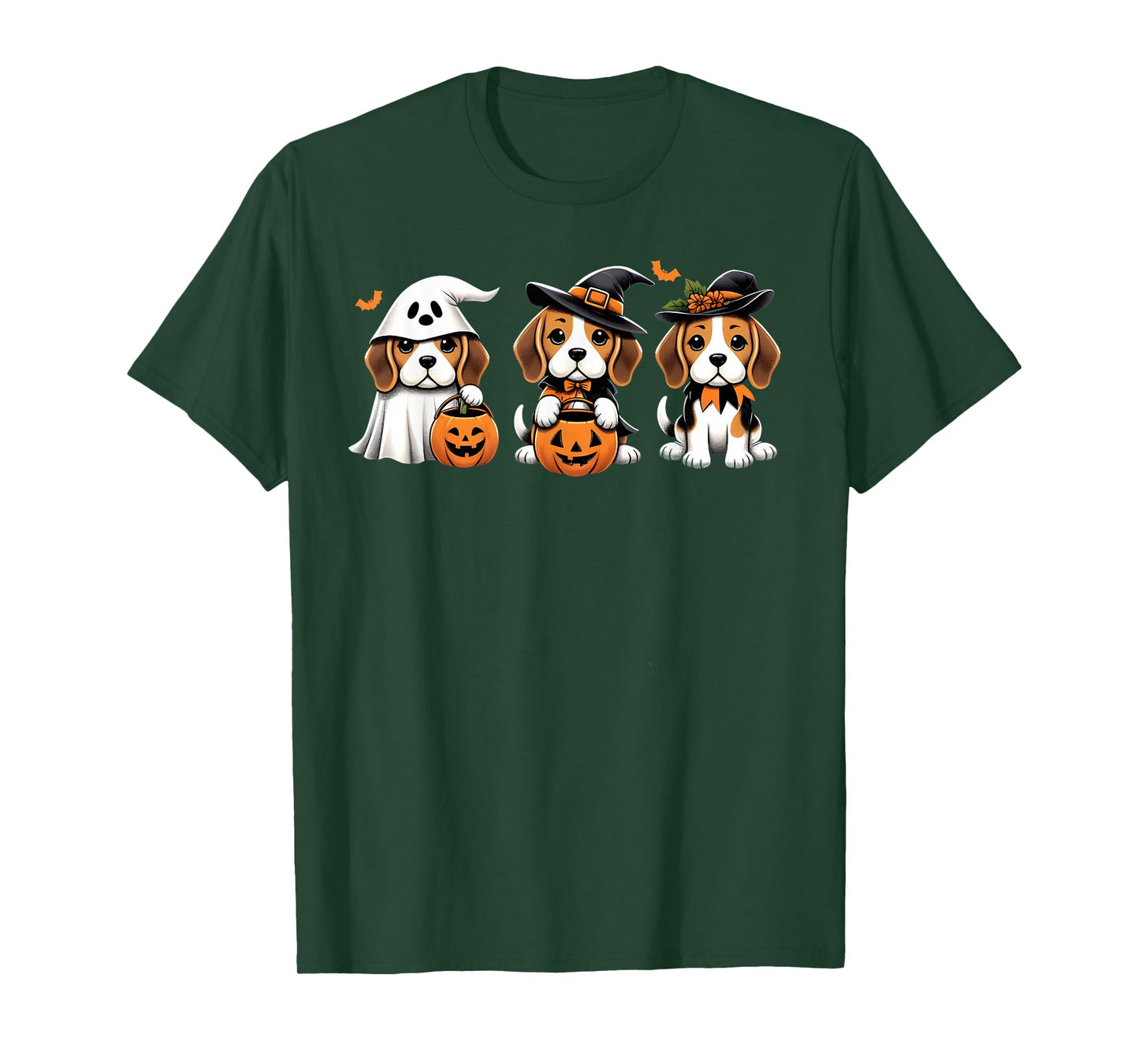 Cute Beagle Spooky Halloween Costume Beagle Ghost Dogs T-Shirt