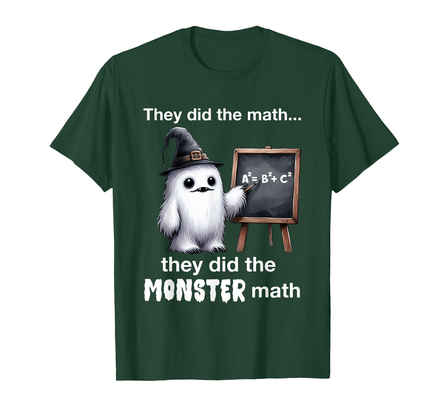 They Did The Monster Math Yeti Funny Halloween Teacher T-Shirt