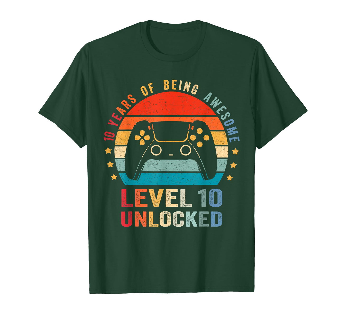 Level 10 Unlocked Shirt Funny Video Gamer 10th Birthday Gift T-Shirt