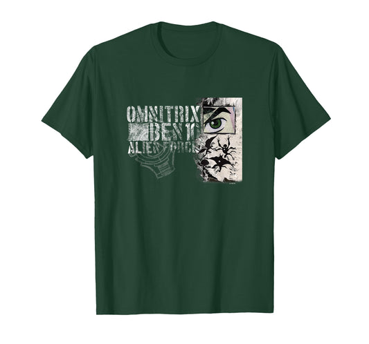 Ben 10: Alien Force Omnitrix Heroes Silhouettes Distressed T-Shirt