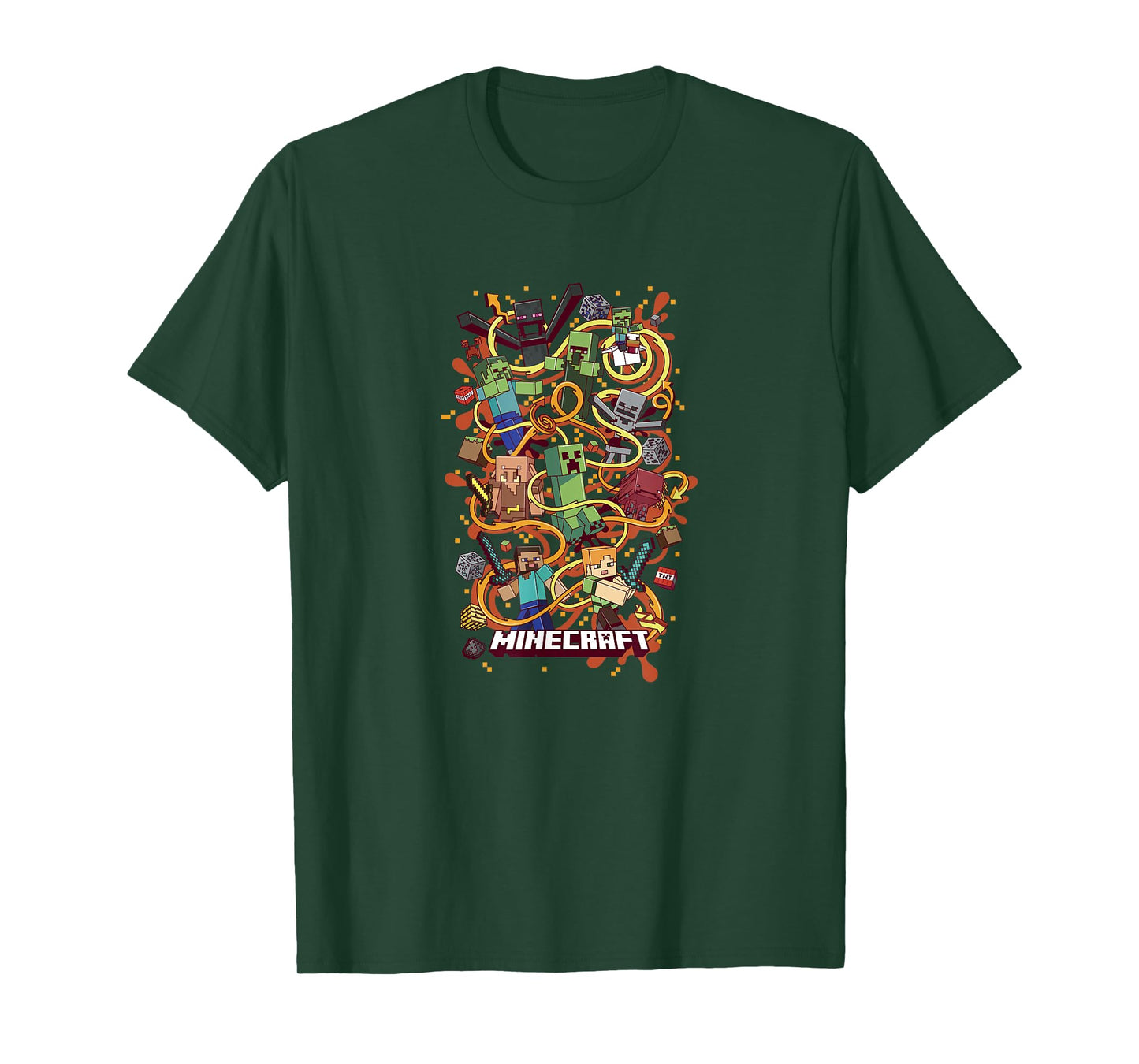 Minecraft Group Shot Funtage Arrow Composition T-Shirt