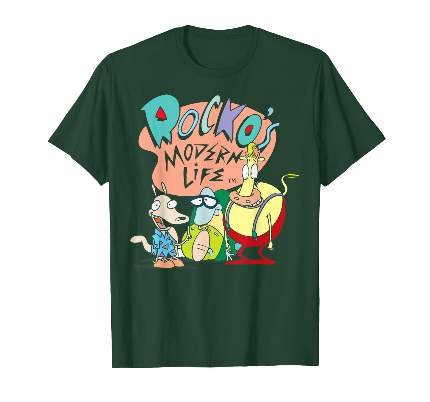 Rocko's Modern Life Group Retro Title T-Shirt