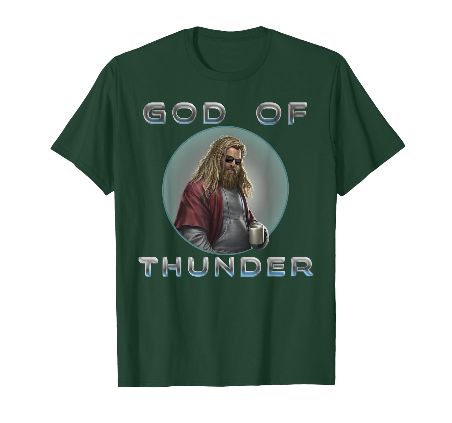 Marvel Avengers: Endgame Thor God Of Thunder Circle Portrait T-Shirt