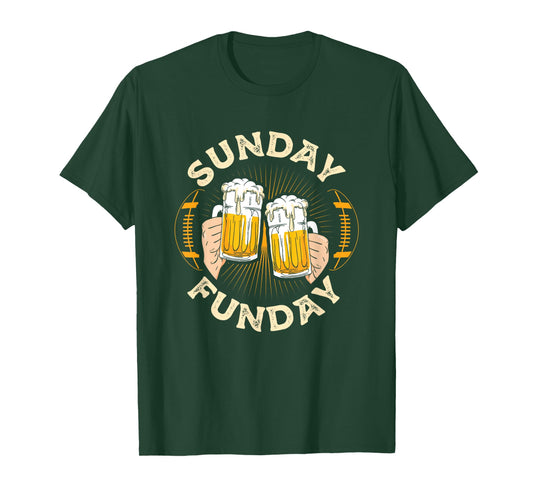 Sunday Funday Funny Football Gift Sport Lovers Football Beer T-Shirt