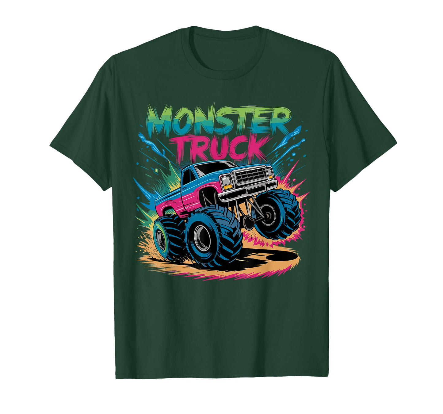 Monster Truck Birthday Party Colorful T-Shirt