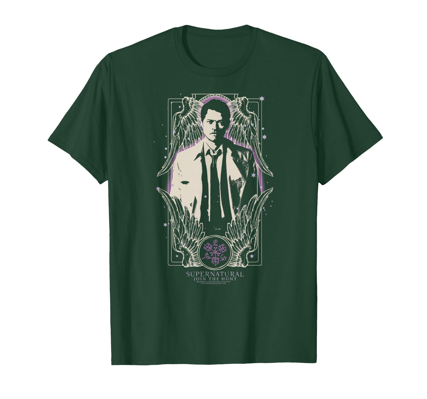 Supernatural Castiel Angel Wings Illustration TV Show T-Shirt