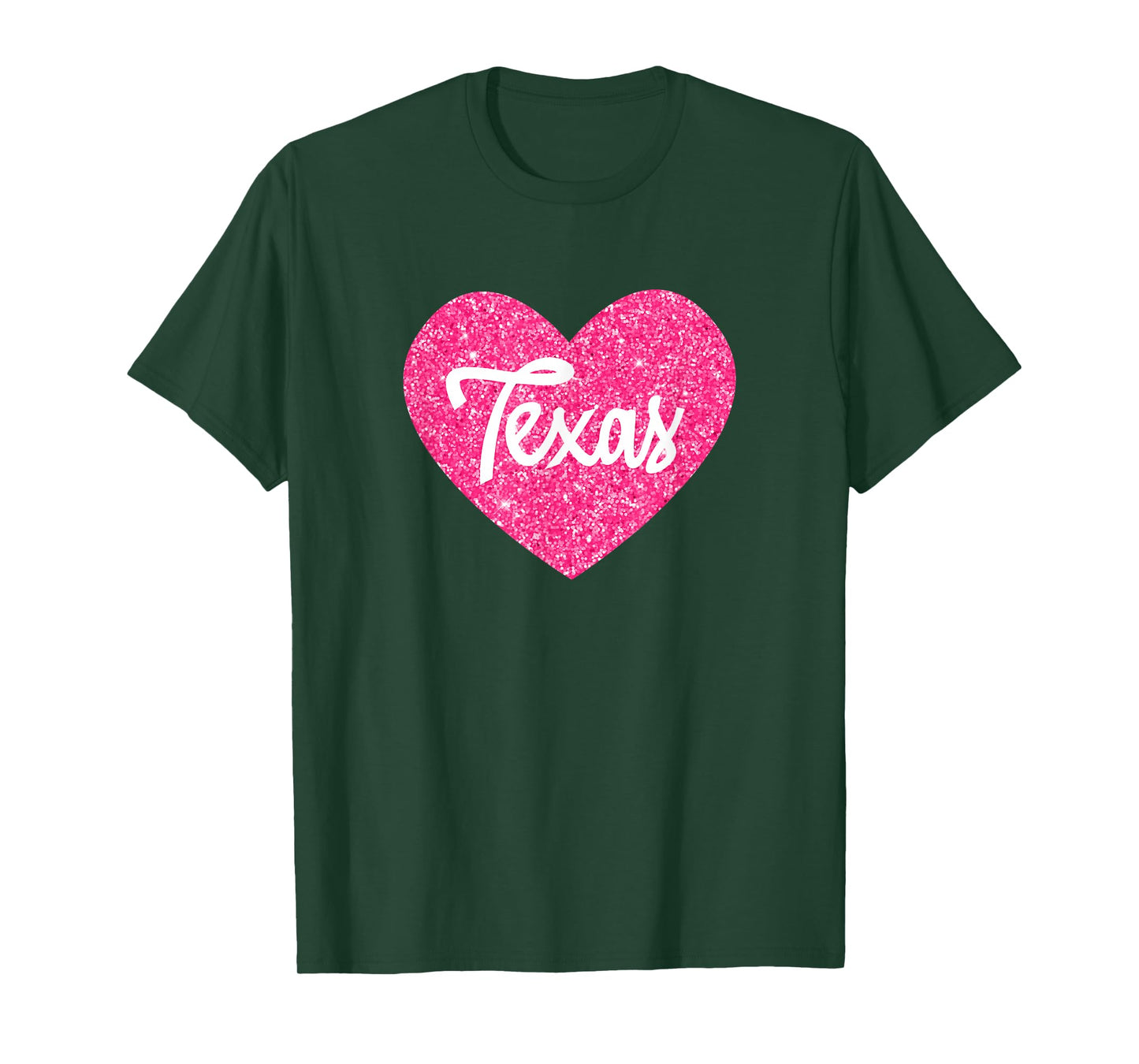 I Love Texas USA State Pink Heart Gift For Women Girls T-Shirt