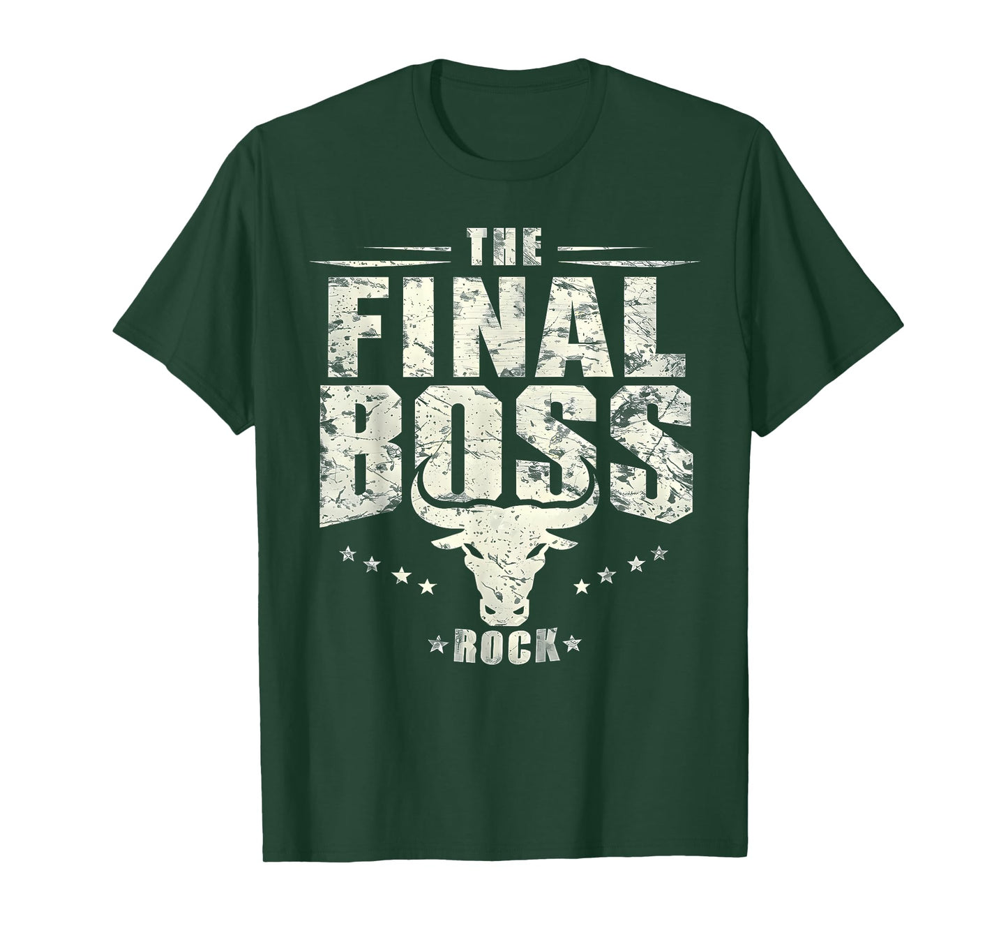 The Final Boss Vintage Rock Bull Fun Tee for Strong Dads T-Shirt