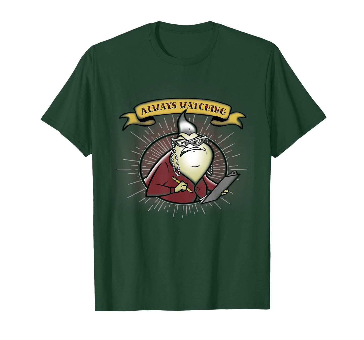 Disney Pixar Monsters Inc. Roz Always Watching Banner T-Shirt