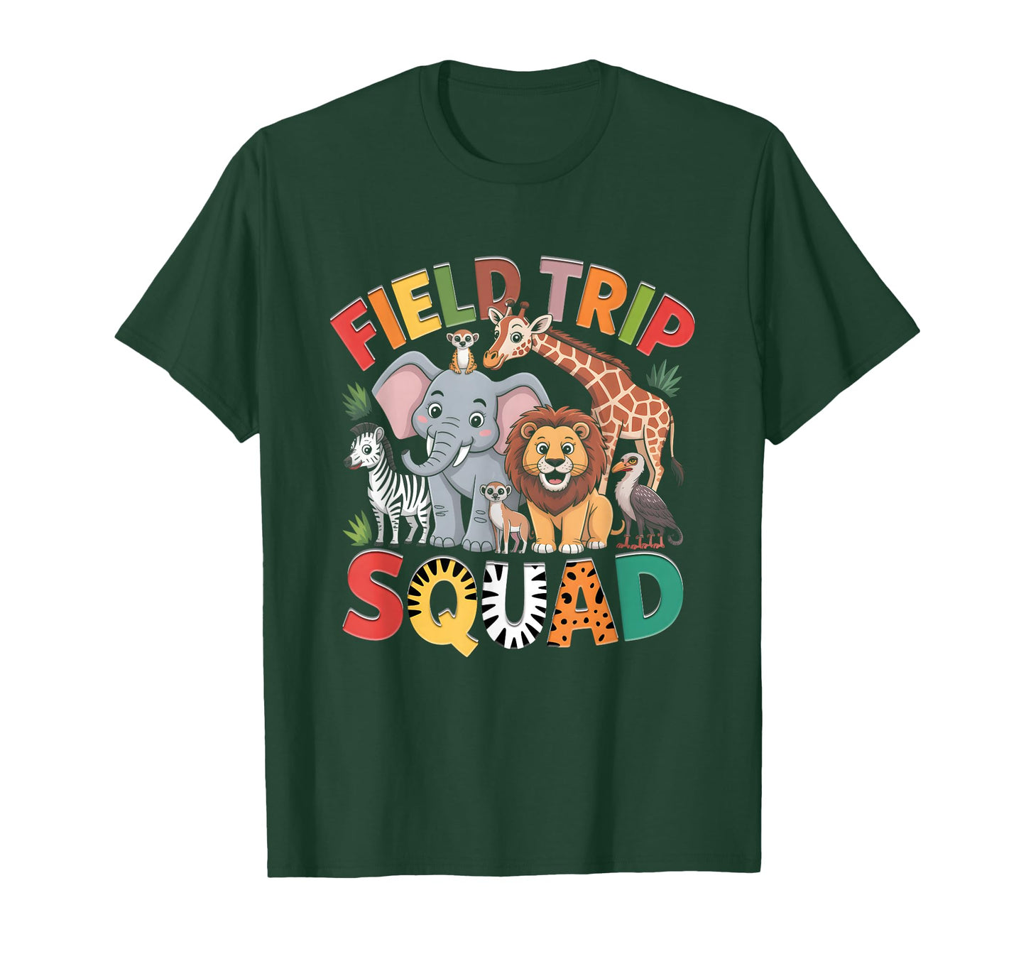 Zoo Field-Trip Squad Safari Teacher Students Wildlife Animal T-Shirt