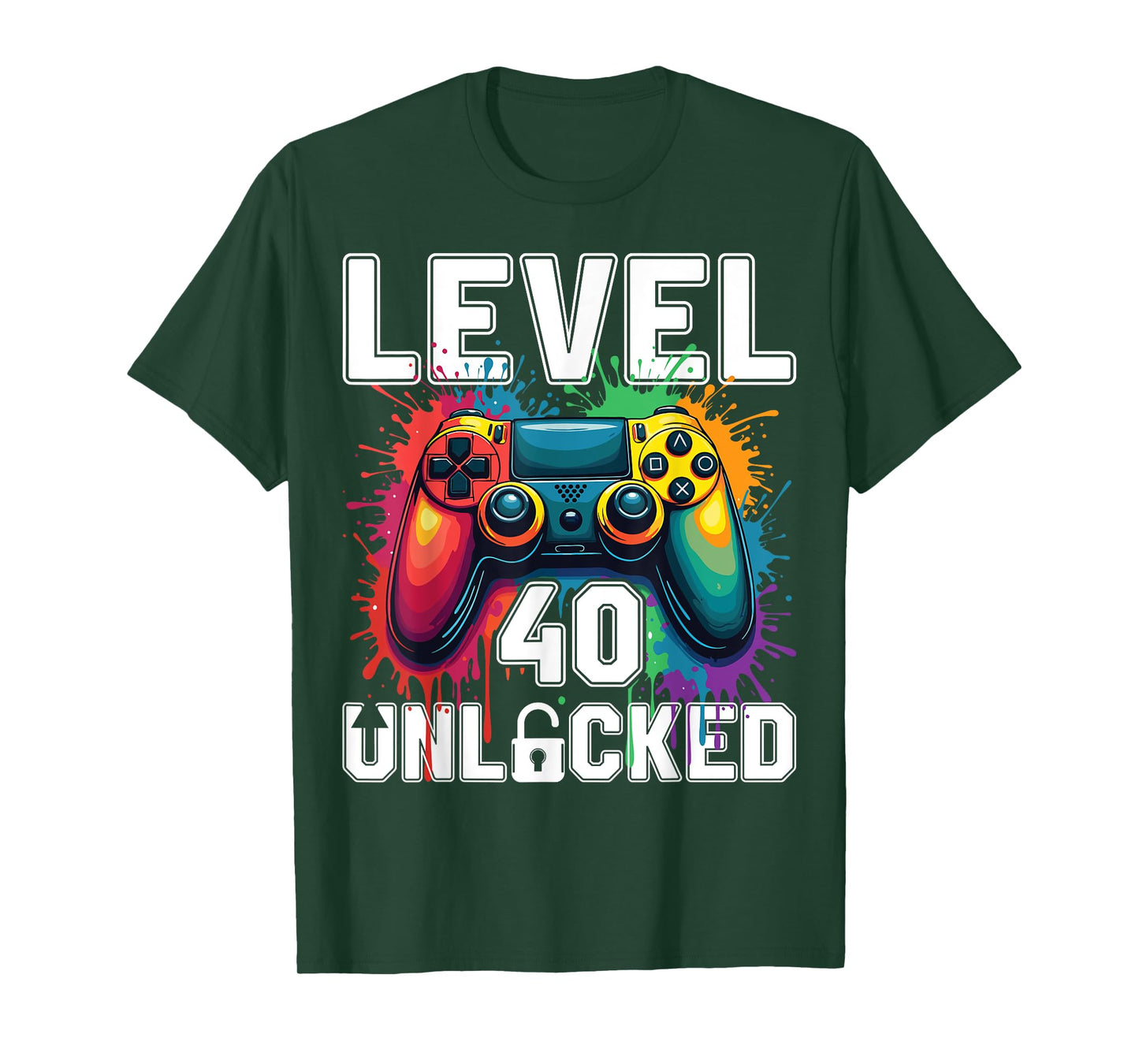 Level 40 Unlocked Funny Video Game Theme 40th Birthday T-Shirt