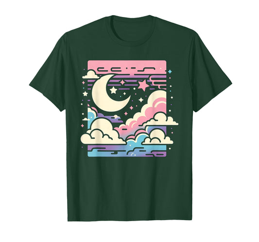Clouds Vaporwave Aesthetic Japanese Anime Kawaii T-Shirt