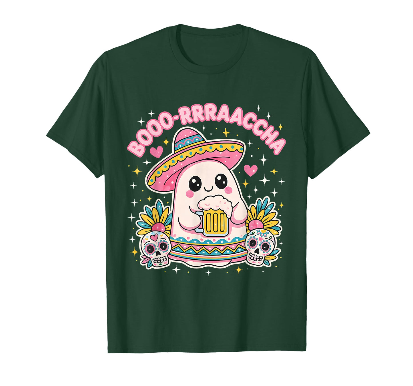 Cute Boorraaccha Ghost Beer Kawaii Fiesta Halloween T-Shirt