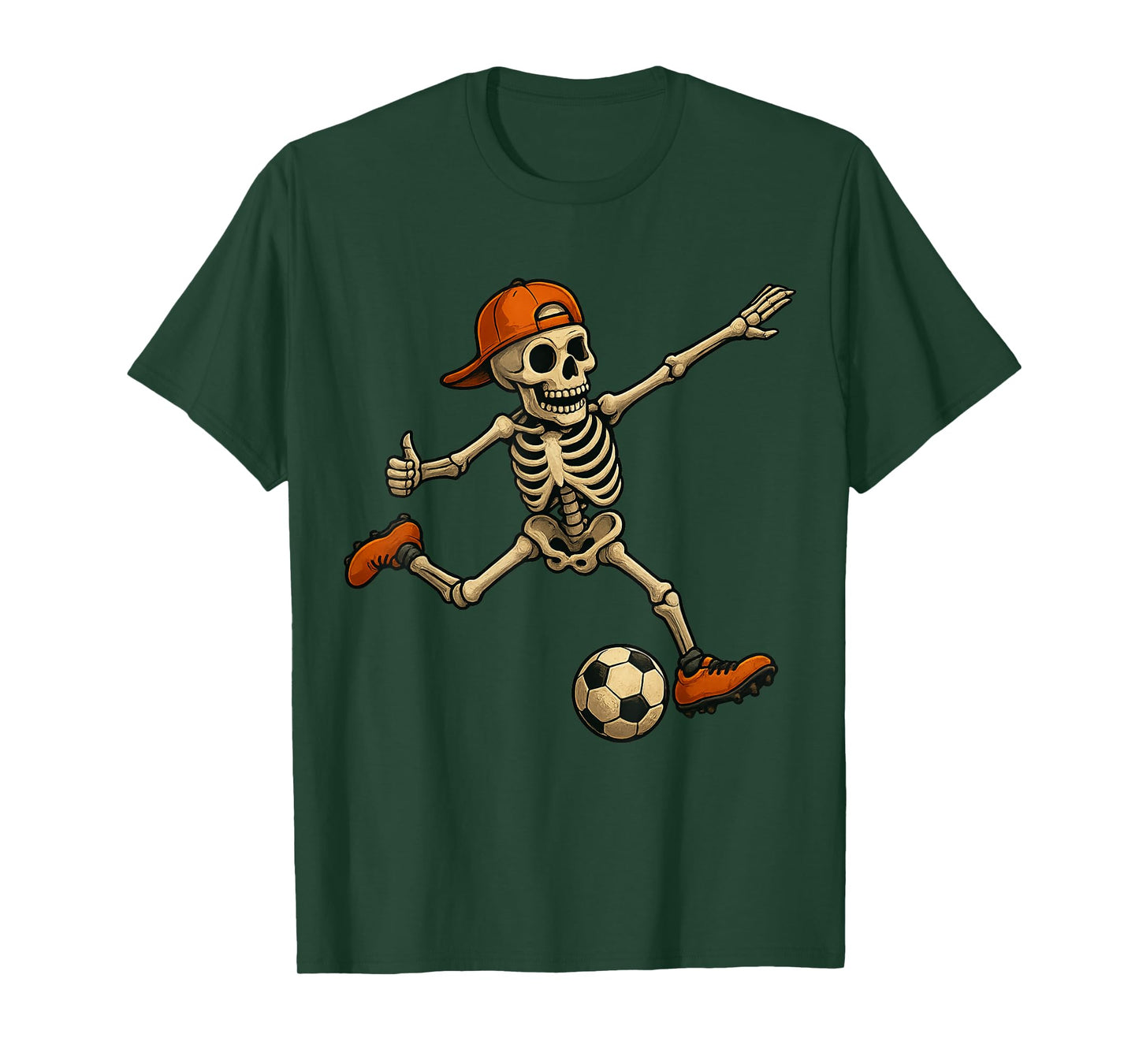 Skeleton Soccer Halloween Costume for Men Boys Kids T-Shirt