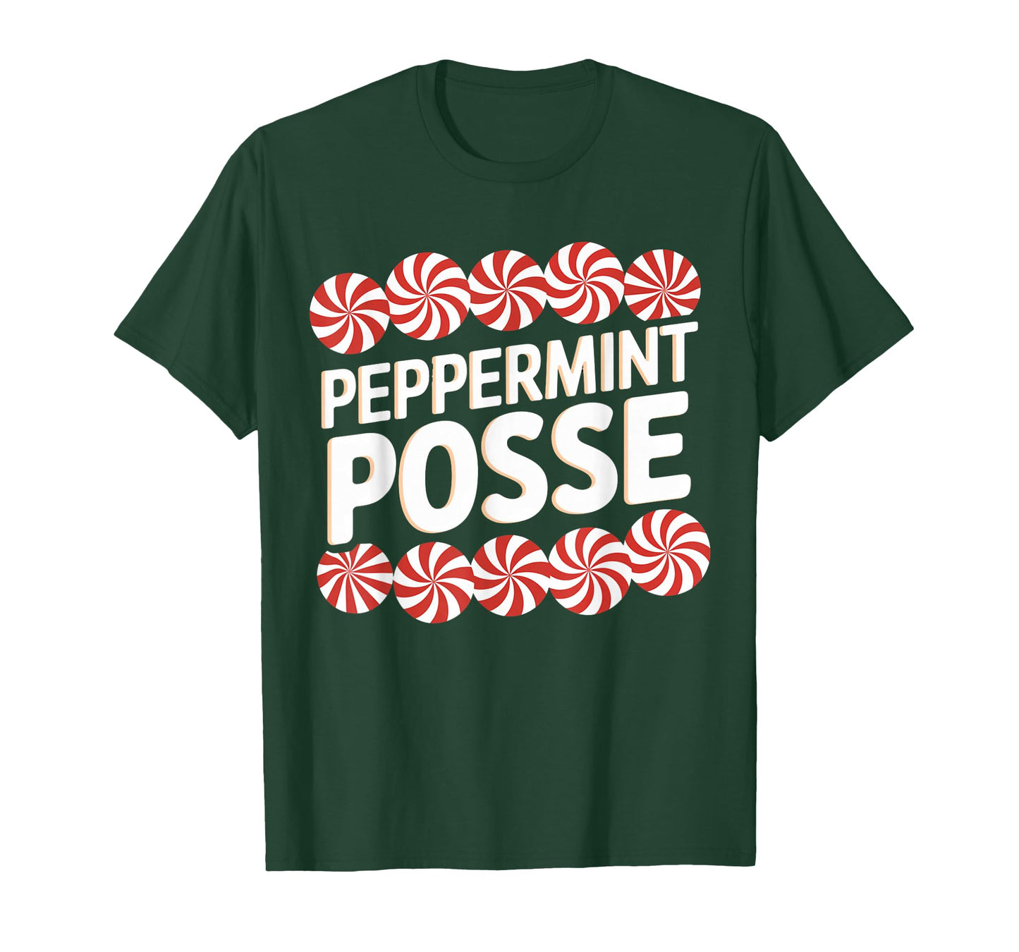 Peppermint Posse Festive Christmas Candy Theme Family Match T-Shirt