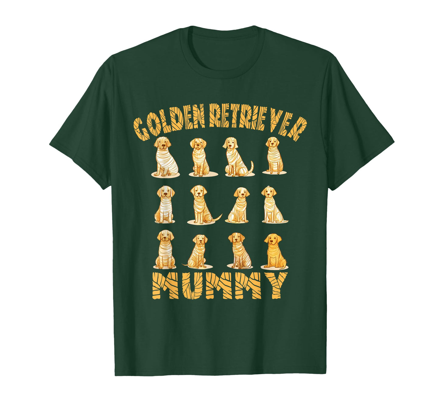 Golden Retriever Mummy Dog Lover Halloween Costume Men Women T-Shirt