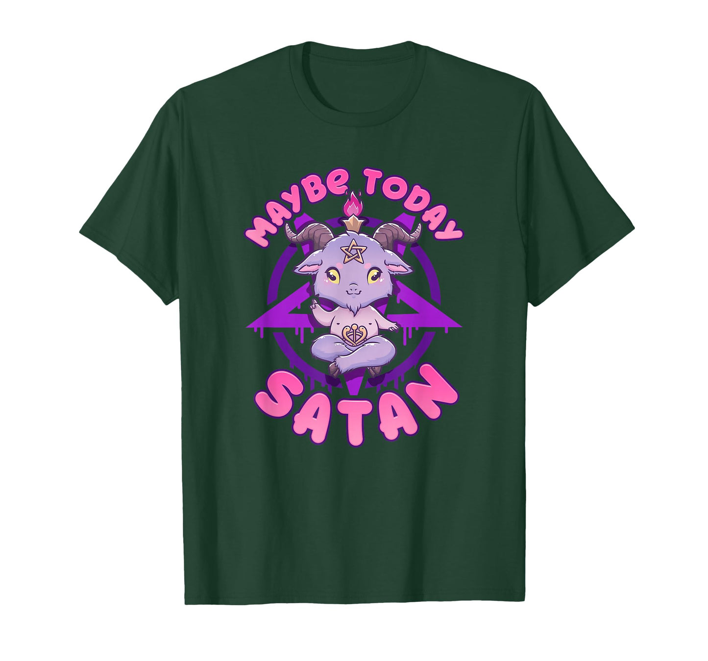 Maybe Today Satan I Cute Kawaii Anime Baphomet T-Shirt