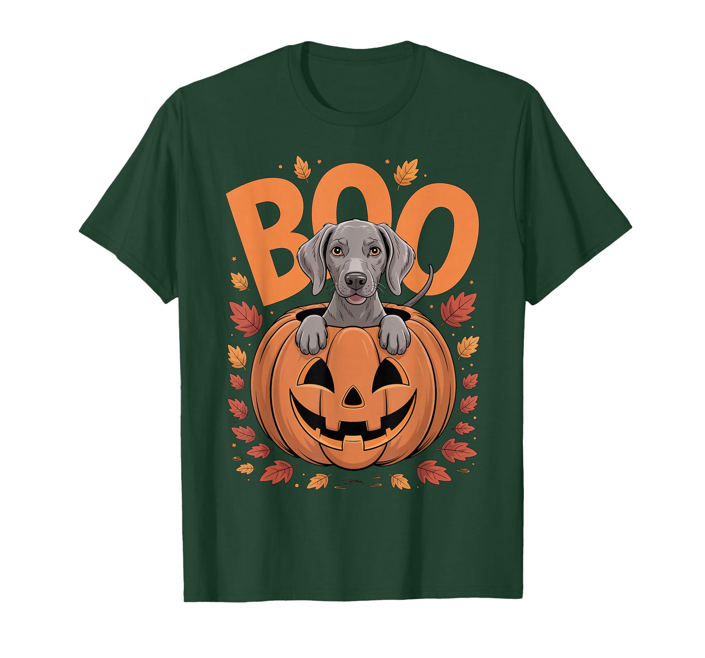 Weim Costume on Pumpkin Halloween Weimaraner T-Shirt