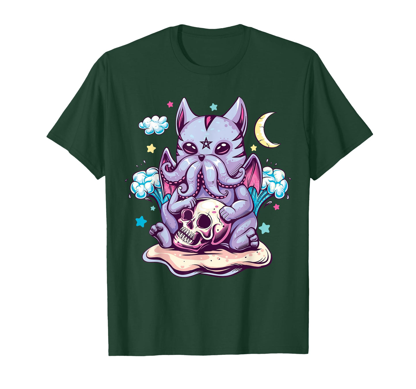 Kawaii Pastel Goth Cute Creepy Creature Skull Demon Menhera T-Shirt