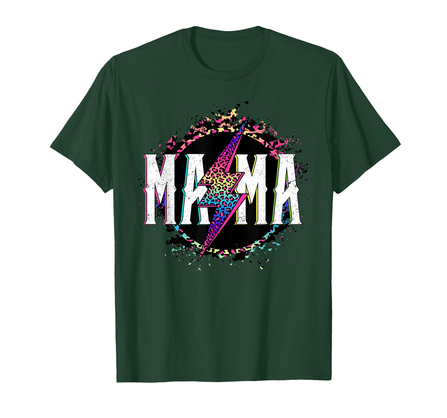 Mama Rainbow Leopard Lightning T-Shirt
