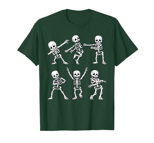 Dancing Skeletons Dance Challenge Boys Girl Kids Halloween T-Shirt