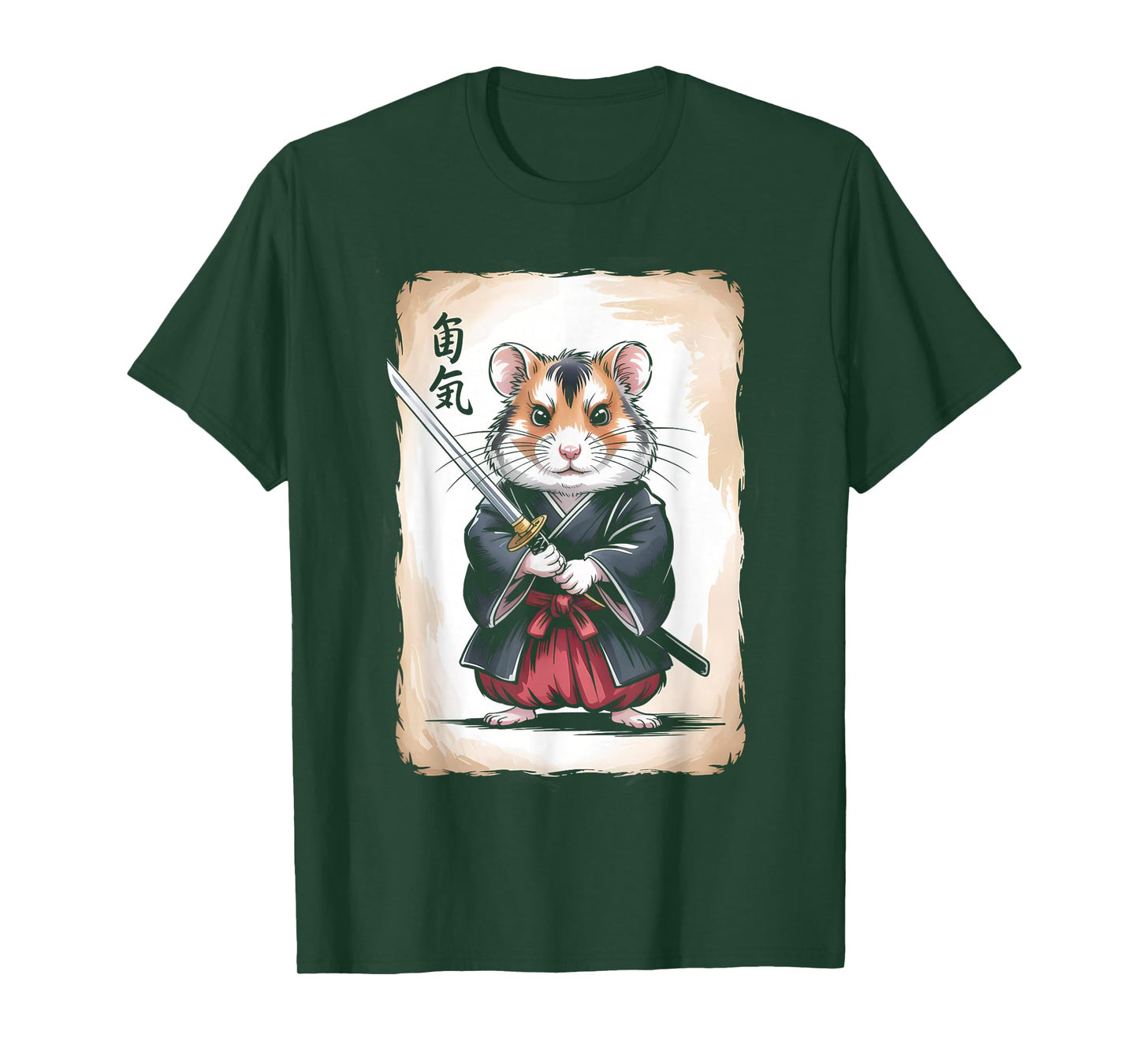Samurai Hamster Shirt Japanese Culture Art Cool Anime Gifts T-Shirt