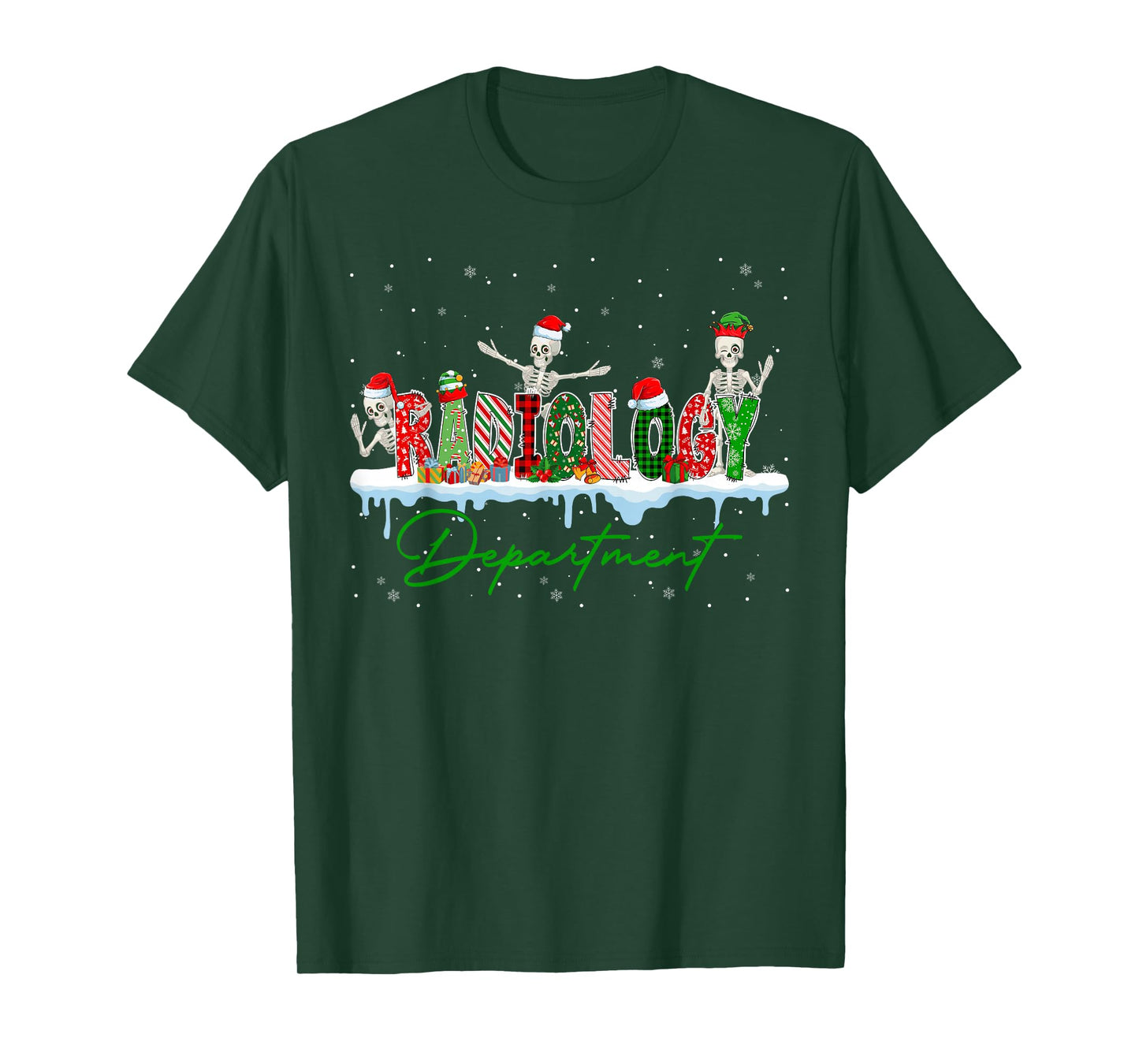 Radiology Department Xray Tech CT MRI Merry Christmas Pajama T-Shirt