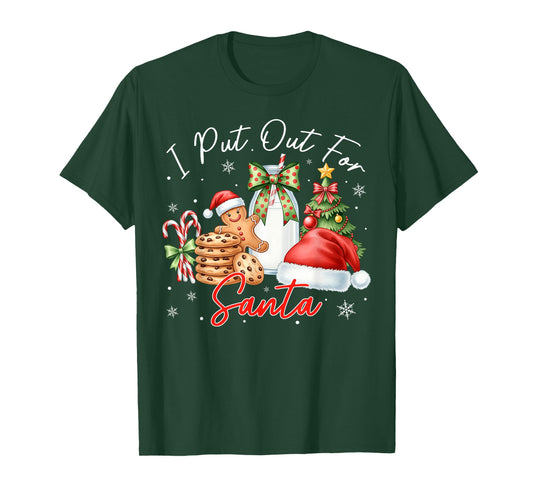 Christmas I Put Out for Santa Funny Xmas Kids Women Men T-Shirt