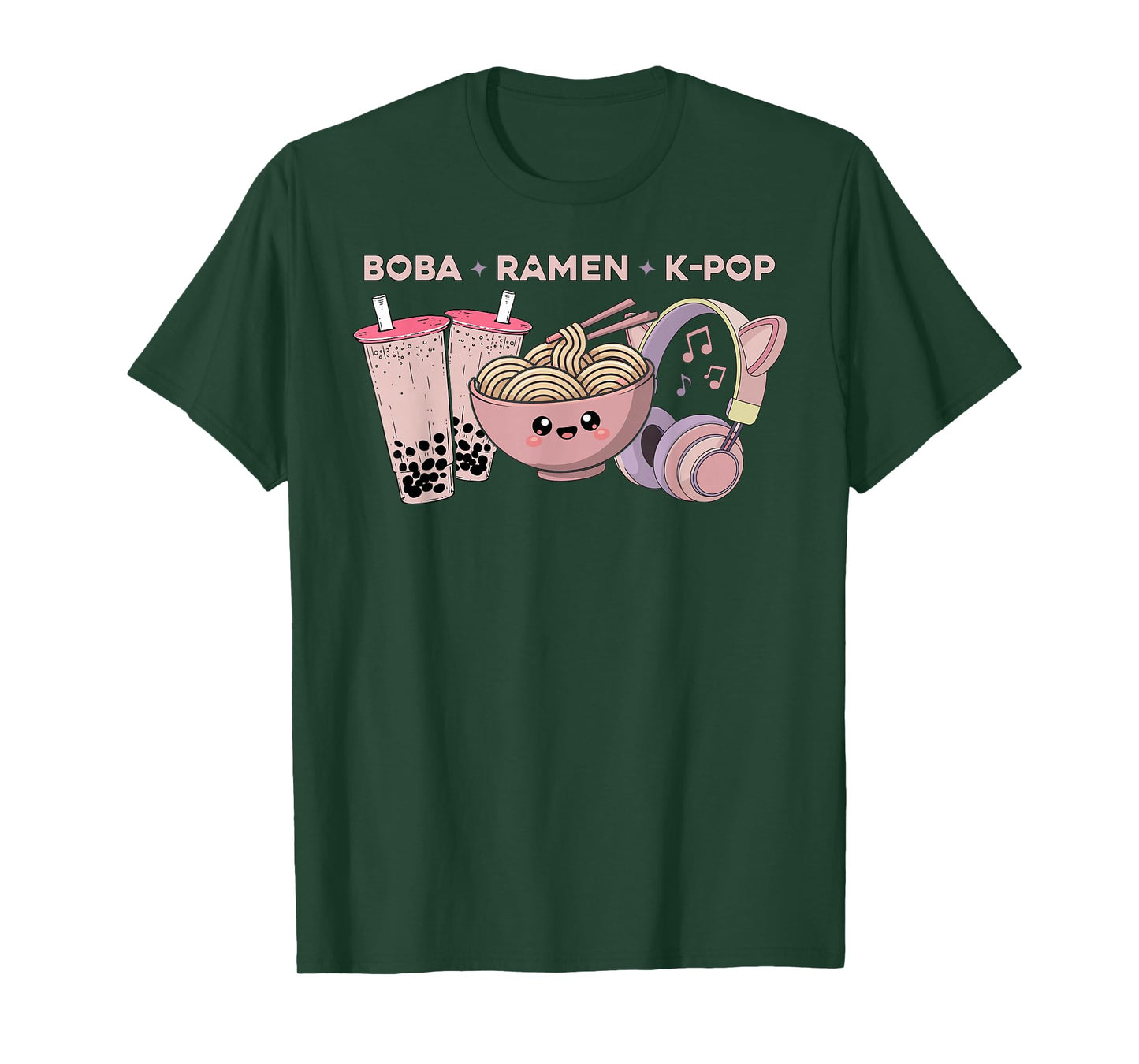 Kawaii Kpop Boba Ramen K-Pop Anime K Pop T-Shirt