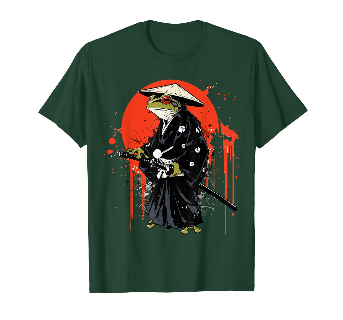 Katana Frog Samurai Frog Toad T-Shirt