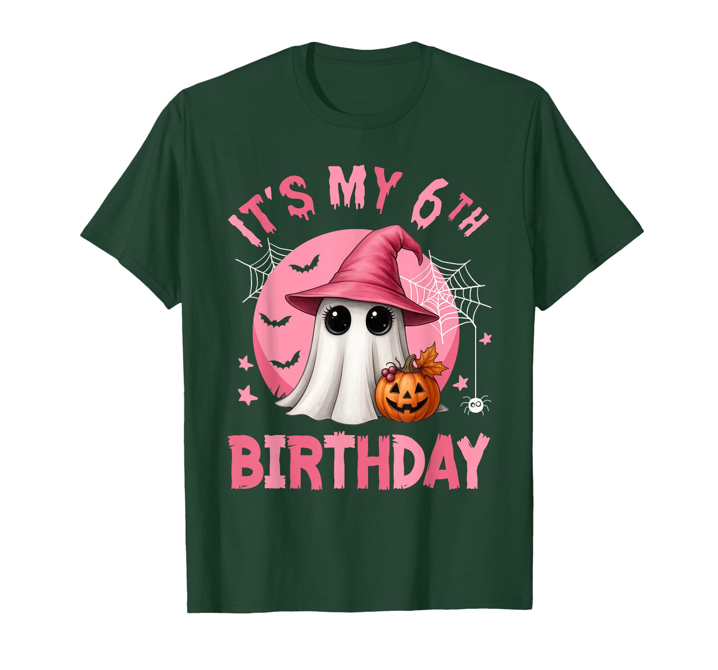 It's My 6th Birthday Ghoul Cute Ghost I'm 6 Years Old Kids T-Shirt