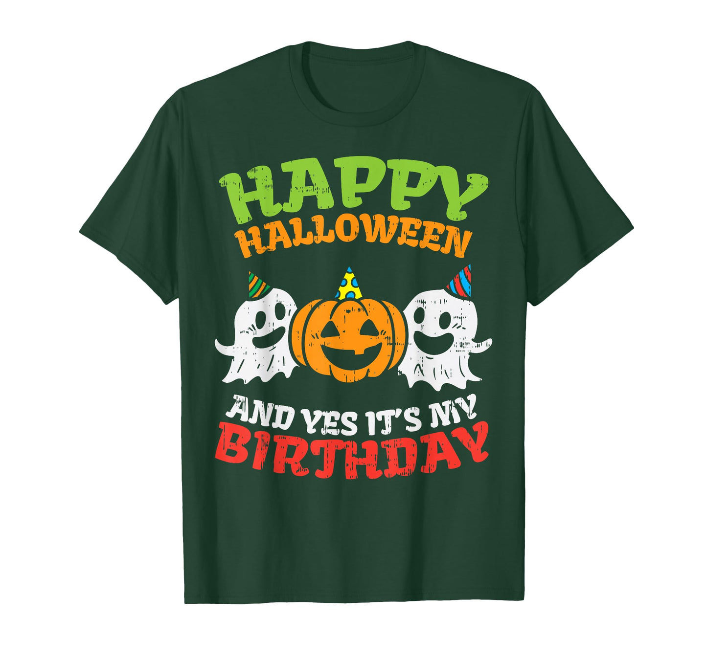 Happy Halloween It's My Birthday Born On Girl Boy Party Gift T-Shirt