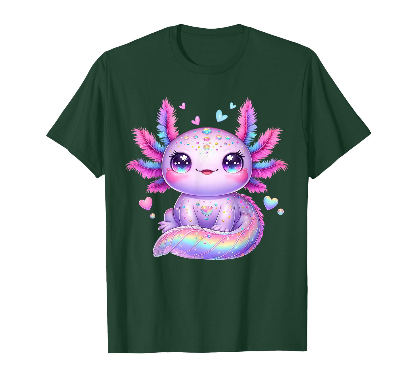 Axolotl Kawaii Who Loves Axolotls Axolotl Anime Cute Axolotl T-Shirt