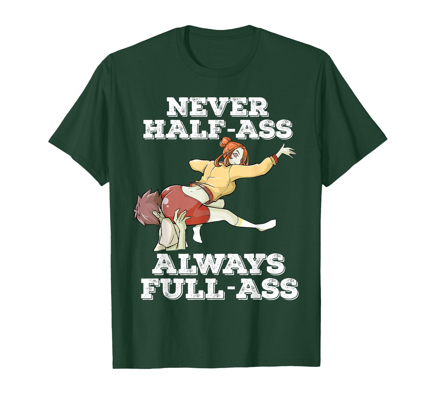 Otaku Ahegao Ecchi Etchi Hentai Half Assed Lewd Half-Assed T-Shirt