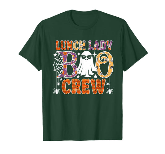 Lunch Lady Boo Crew Cute Ghost Halloween Costume T-Shirt