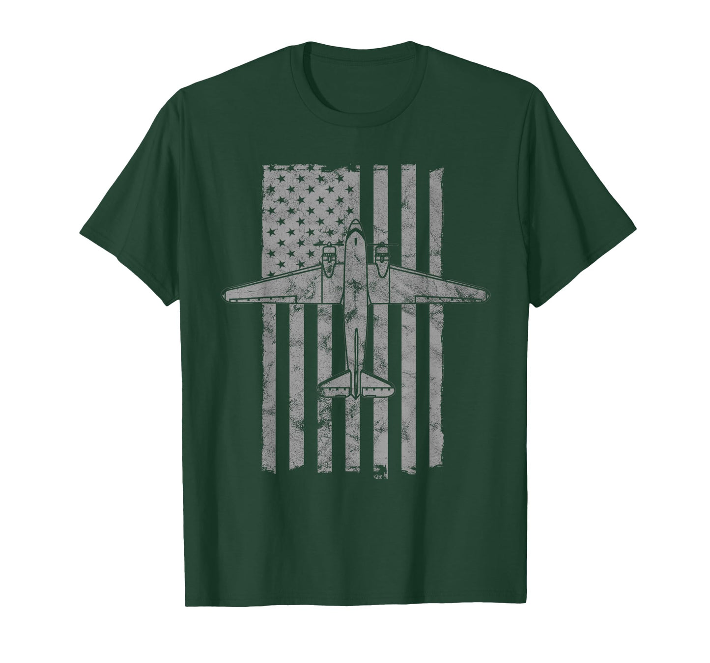 C-47 Skytrain WWII Transport Airplane Vintage Flag T-shirt T-Shirt