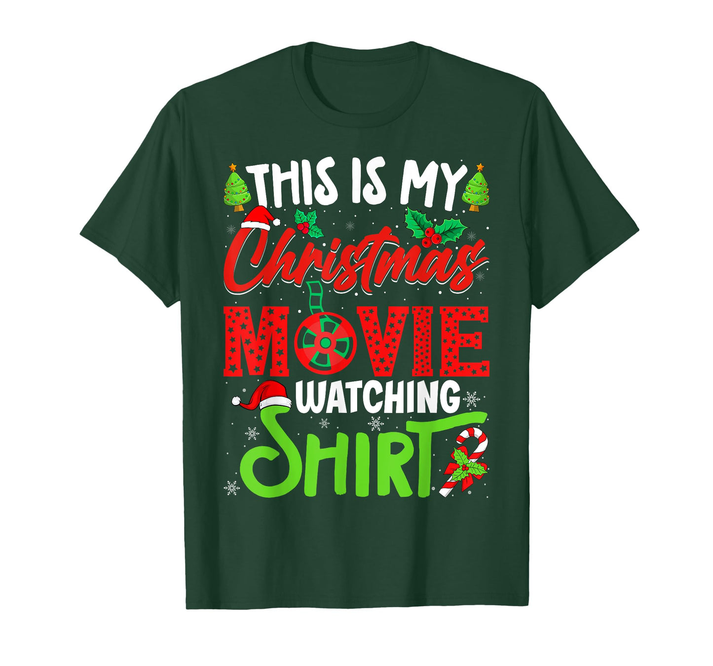 This Is My Christmas Movie Watching Shirt Xmas Movie T-Shirt