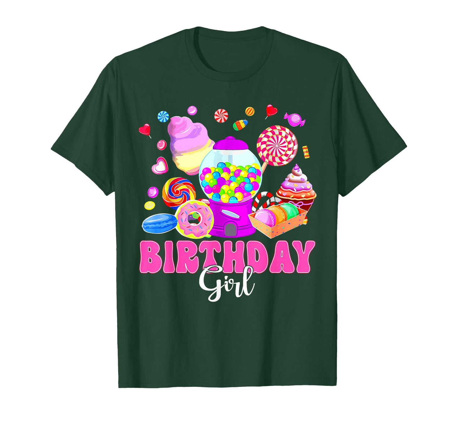 Birthday Girl Shirt Candy Birthday Party For Kids Girl T-Shirt