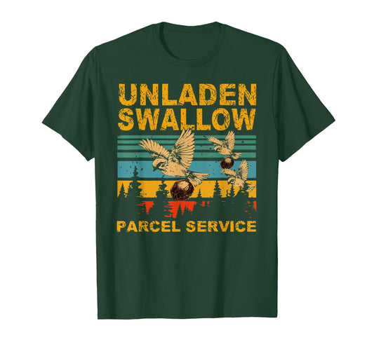 Unladen Swallow Parcel Service Cute Pigeon Migratory Bird T-Shirt