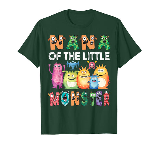 Nana Of The Little Monster Kids 1St Birthday Party T-Shirt