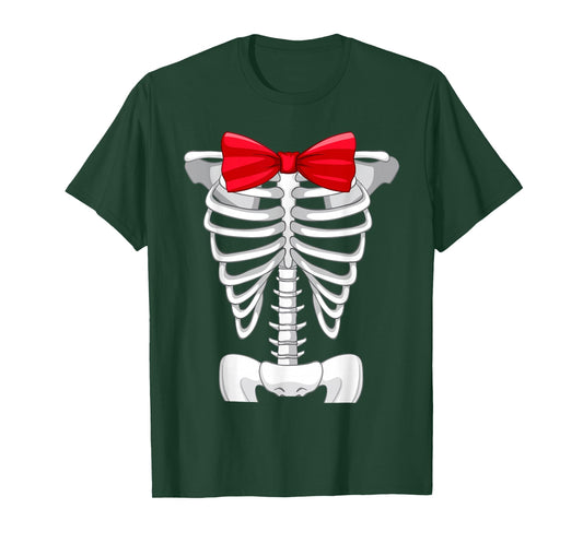 Cool Skeleton Rib Cage X-Ray Halloween Costume Boys Kids T-Shirt
