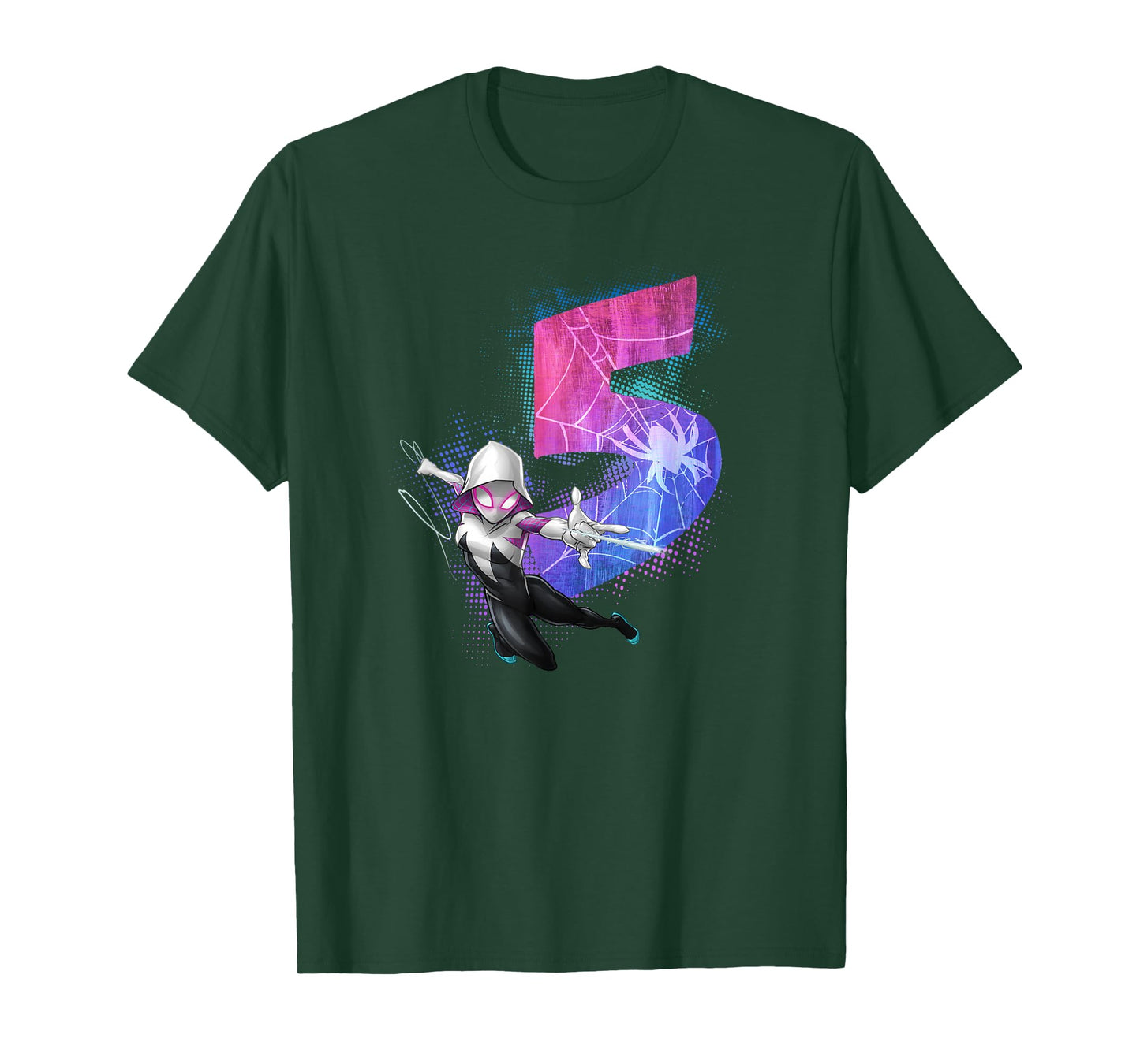 Marvel Ghost Spider Gwen Stacy 5th Birthday Graphic T-Shirt