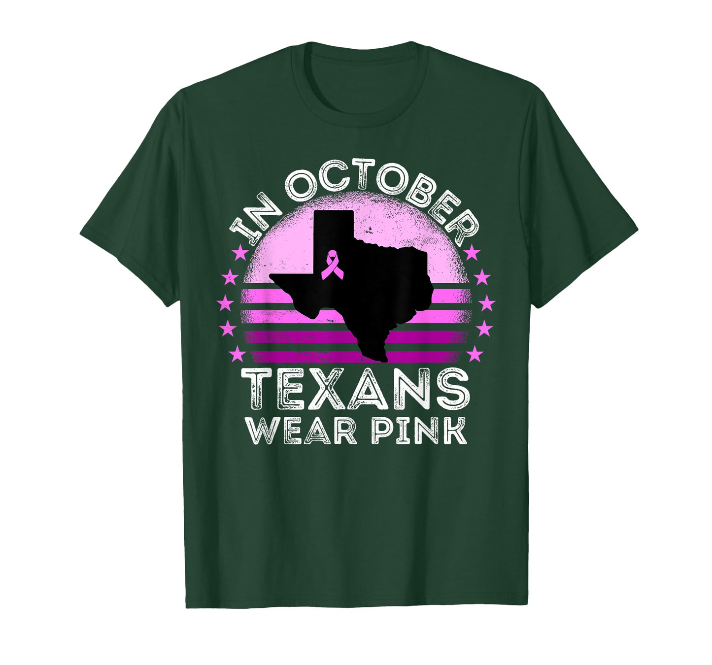 In October Texans Wear Pink Breast Cancer Awareness Texas T-Shirt