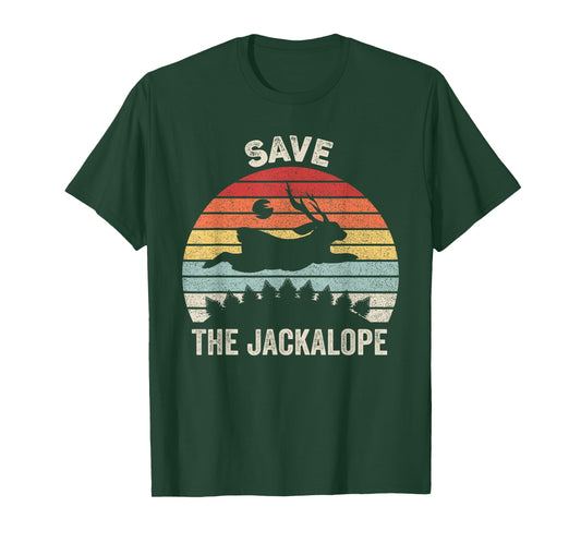 Retro Save The Jackalope Shirt Animal Lover Gift Vintage T-Shirt