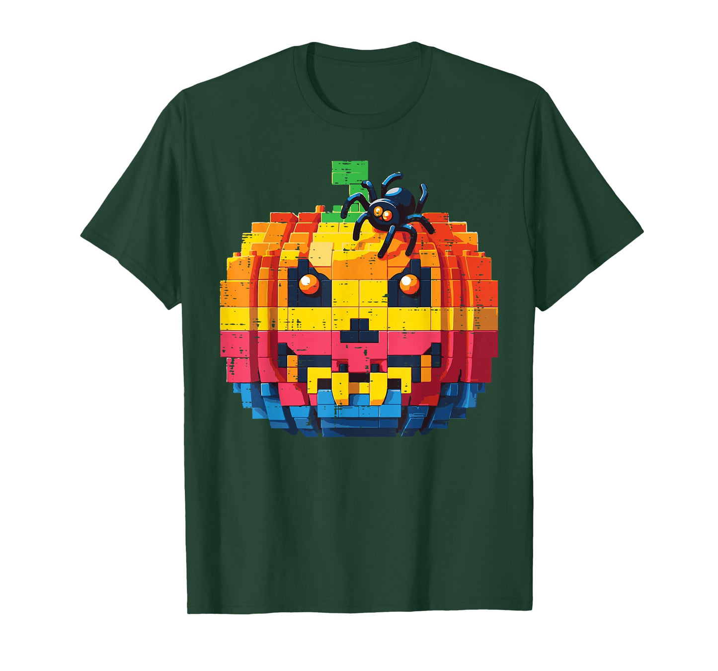 Halloween Blocks Pumpkin Bricks Costume Boys Kids Toddler T-Shirt