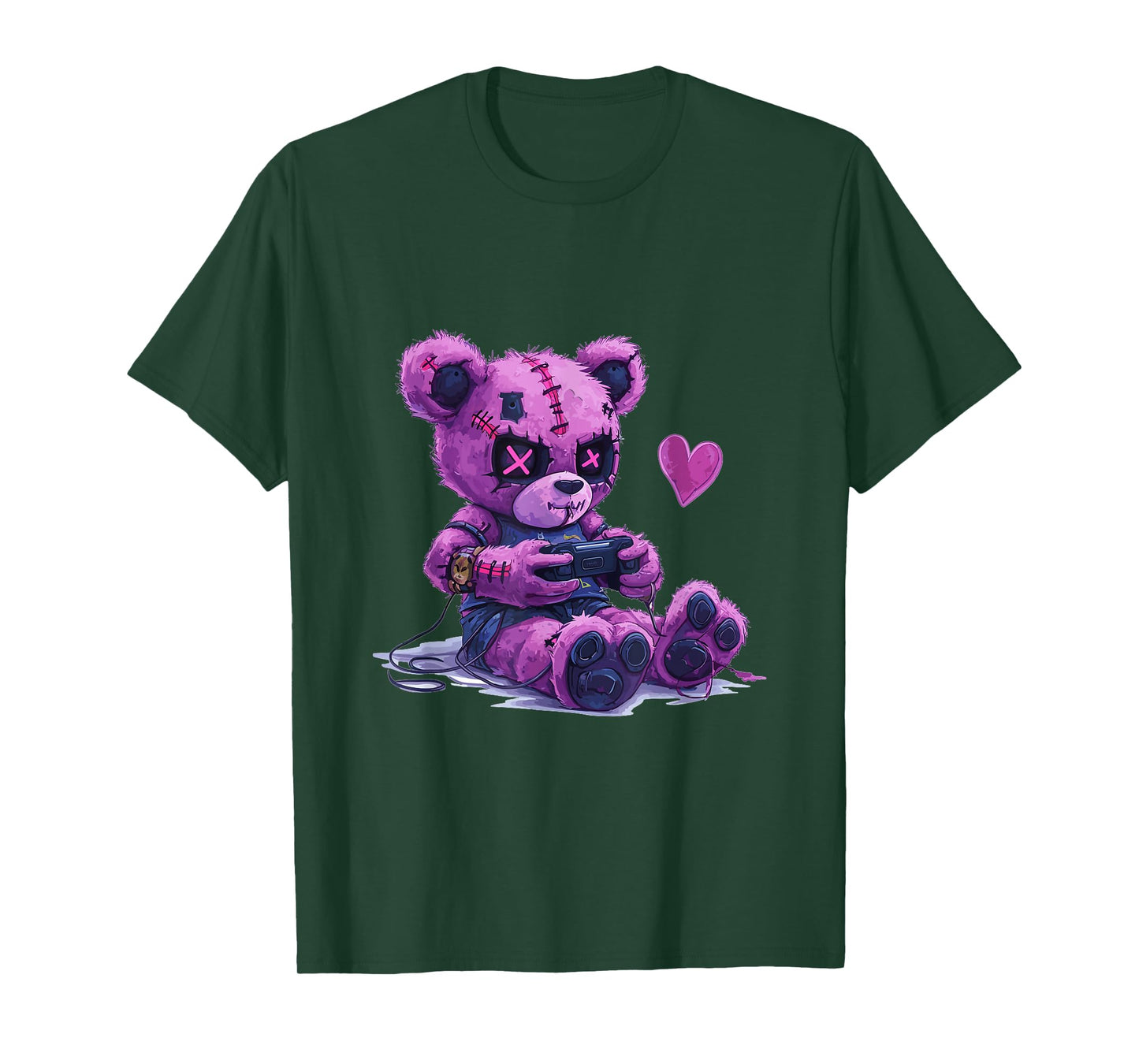 Goth Pastel Cute Creepy Kawaii Gamer Teddy Bear Gaming T-Shirt
